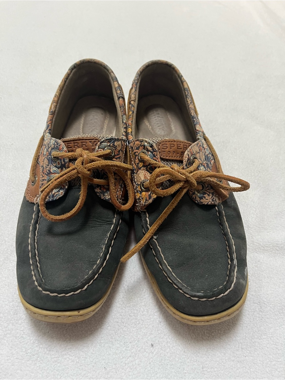 Sperry Top-Sider Women’s 8M Floral Leather Boat Shoes Loafers